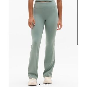 Athleta Girl High Rise Chit Chat  Flare Leggings XL 14 Green Activewear Yoga